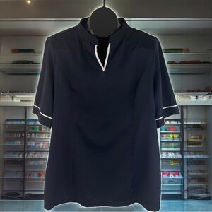 Stand Up Collar Tunic Blouse Size Large